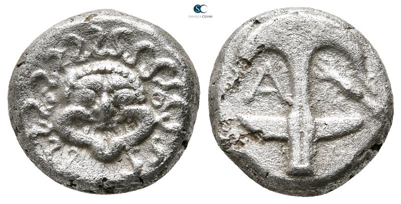 Thrace. Apollonia Pontica 450-400 BC. 
Drachm AR

13mm., 3,35g.



very f...