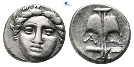 Thrace. Apollonia Pontica circa 410-341 BC. Diobol AR