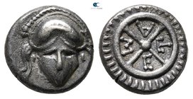 Thrace. Mesembria 480/78-424 BC. Diobol AR