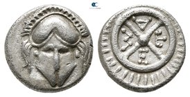 Thrace. Mesembria 450-350 BC. Diobol AR