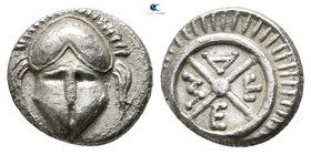 Thrace. Mesembria 450-350 BC. Diobol AR