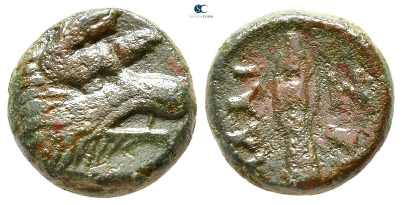 Kings of Thrace. Kypsela. Adaios 253-243 BC. 
Bronze Æ

13mm., 3,07g.



...