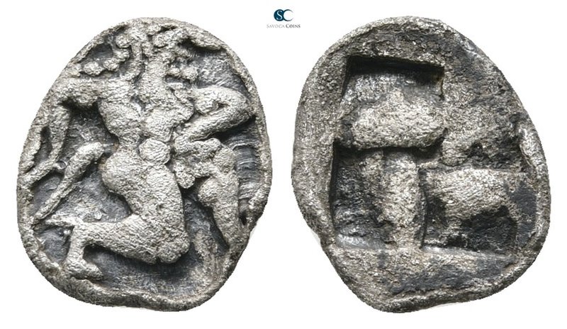 Islands off Thrace. Thasos 500-450 BC. 
Diobol AR

11mm., 1,04g.



very ...