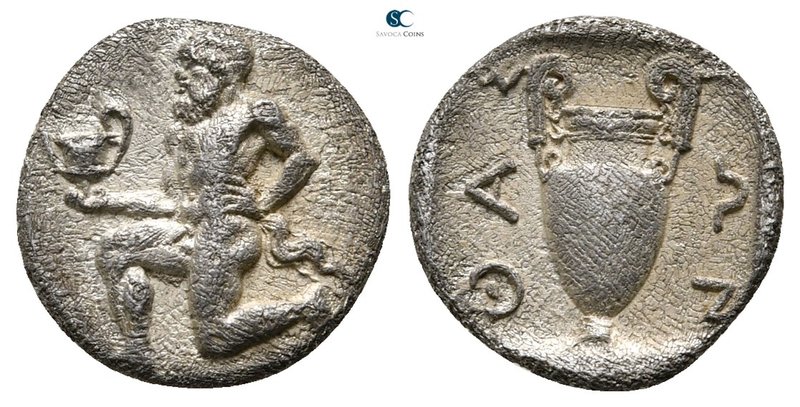 Islands off Thrace. Thasos 450-425 BC. 
Obol AR

11mm., 0,82g.



very fi...