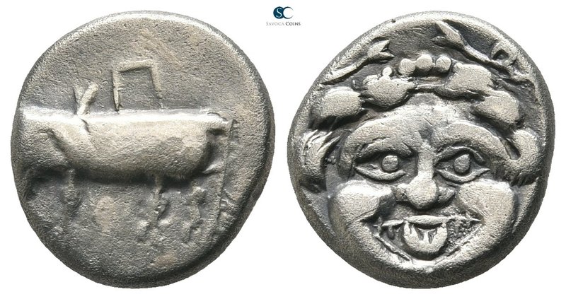 Mysia. Parion 400-300 BC. contemporary imitation
Hemidrachm AR

14mm., 1,91g....