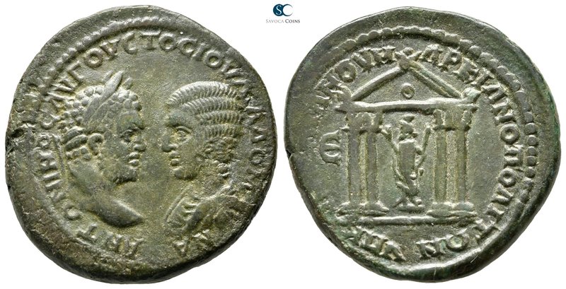 Moesia Inferior. Marcianopolis. Caracalla and Julia Domna AD 198-217. 
Pentassa...