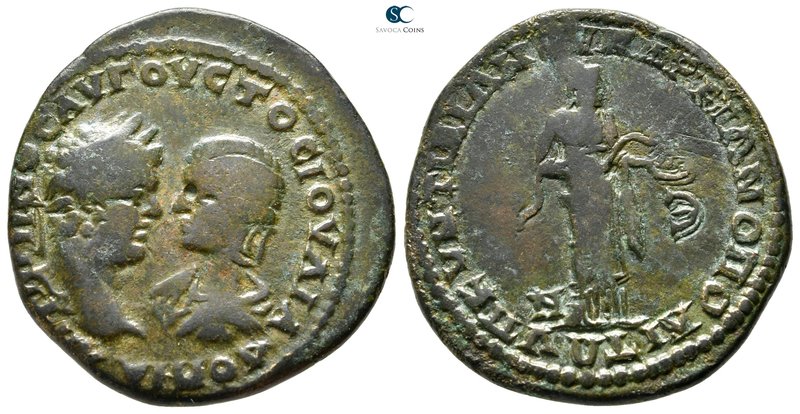 Moesia Inferior. Marcianopolis. Caracalla and Julia Domna AD 198-217. 
Pentassa...