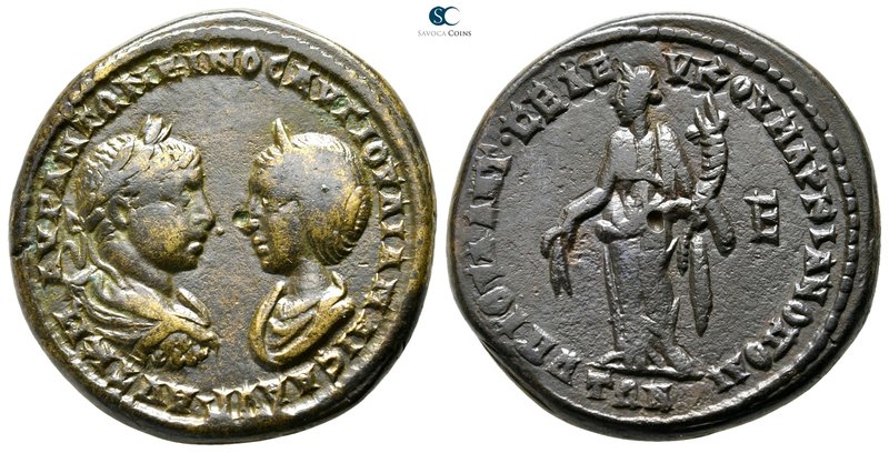 Moesia Inferior. Marcianopolis. Elagabalus and Julia Maesa AD 218-222. 
Pentass...