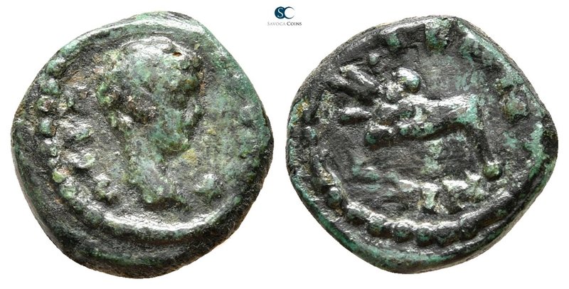 Bithynia. Nikaia . Geta AD 198-211. 
Bronze Æ

13mm., 1,51g.



very fine...