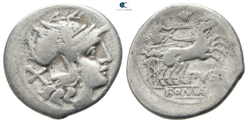 Furius Purpurio 169-158 BC. Rome
Denarius AR

19mm., 3,29g.



very fine