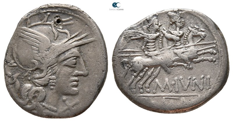 M. Junius Silanus. 145 BC. Rome
Denarius AR

20mm., 3,79g.



very fine