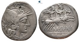 M. Junius Silanus. 145 BC. Rome. Denarius AR
