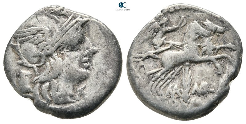 M. Marcius Mn. F 134 BC. Rome
Denarius AR

18mm., 3,88g.



very fine