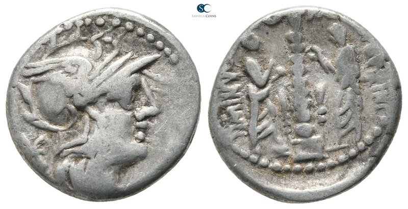 Ti. Minucius C.f. Augurinus 134 BC. Rome
Denarius AR

18mm., 3,85g.



ve...