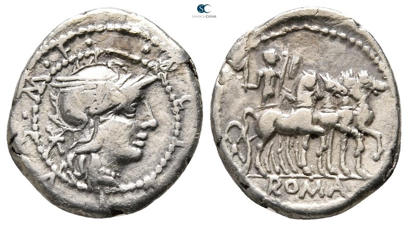 M. Acilius M.f. 130 BC. Rome
Denarius AR

19mm., 3,70g.



very fine