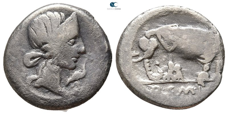 Q. Caecilius Metellus. 130 BC. Rome
Denarius AR

17mm., 3,33g.



fine