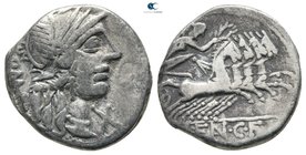 M. Fannius 123 BC. Rome. Denarius AR