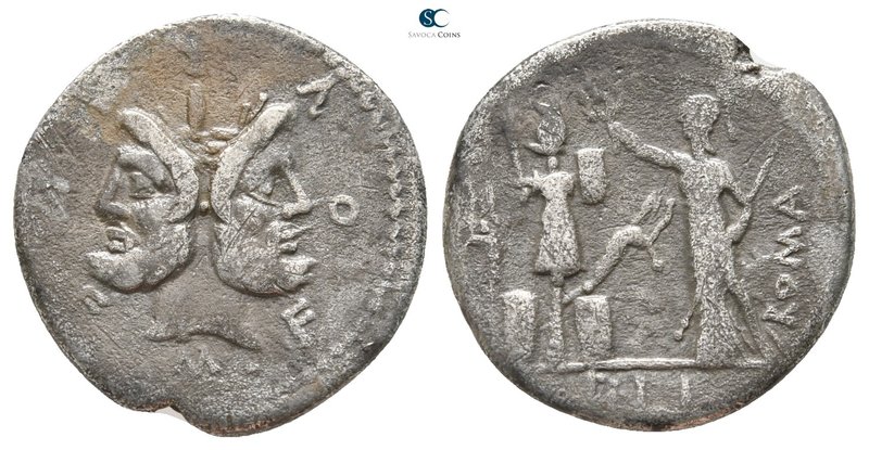 M. Furius L. f. Philus 120 BC. Rome
Denarius AR

19mm., 3,57g.



very fi...