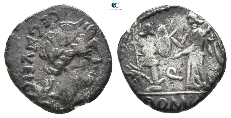 C. Egnatuleius C.f. 97 BC. Rome
Quinarius AR

15mm., 1,68g.



very fine