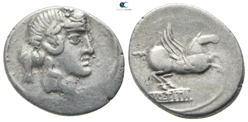 Q. Titius 90 BC. Rome
Denarius AR

20mm., 3,92g.



very fine