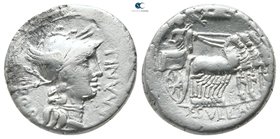 L. Sulla and L. Manlius Torquatus 82 BC. Rome. Denarius AR