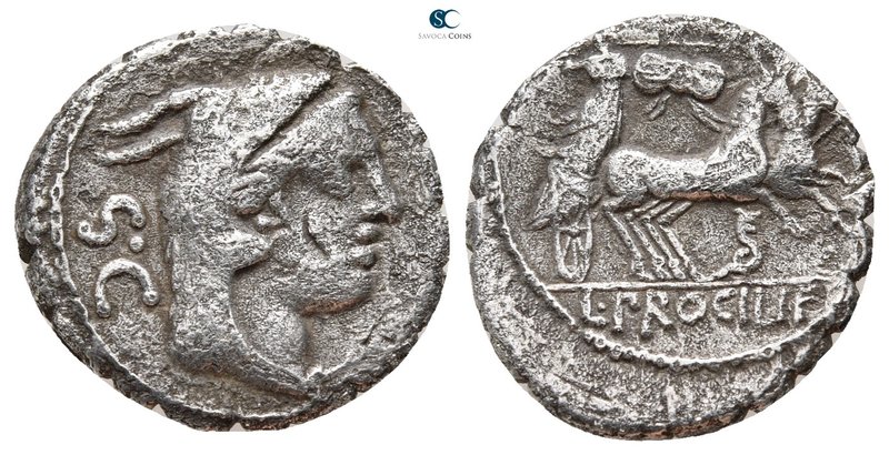 L. Procilius 80 BC. Rome
Serratus AR

18mm., 3,44g.



very fine