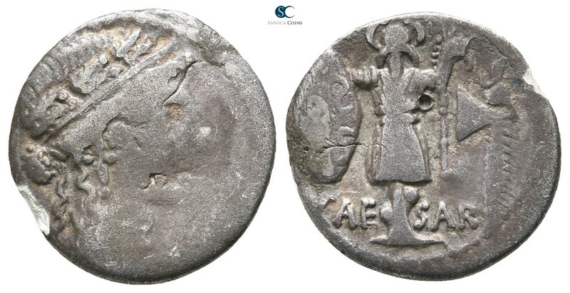 Julius Caesar 49-48 BC. Military mint travelling with Julius Caesar
Denarius AR...