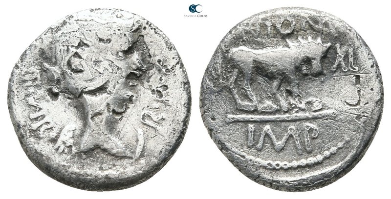 Fulvia, first wife of Mark Antony 42 BC. Lugdunum
Denarius AR

14mm., 1,67g....