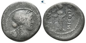 P. Clodius M.f. Turrinus 42 BC. Rome. Denarius AR