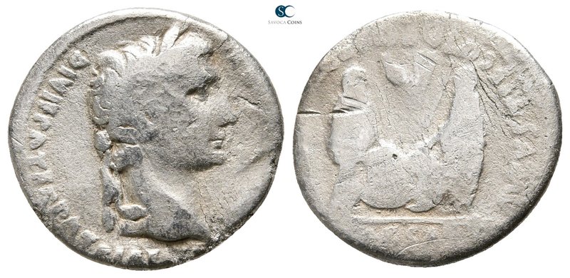 Augustus 27 BC-AD 14. Lugdunum
Denarius AR

18mm., 3,31g.



fine
