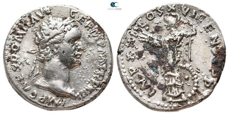 Domitian AD 81-96. Rome
Fourreé Denarius Æ

19mm., 2,72g.



very fine