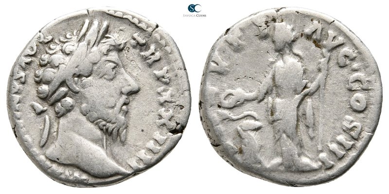 Marcus Aurelius AD 161-180. Rome
Denarius AR

18mm., 2,97g.



very fine