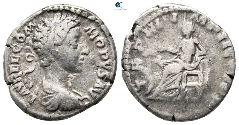 Commodus AD 180-192. Rome
Denarius AR

18mm., 2,61g.



very fine