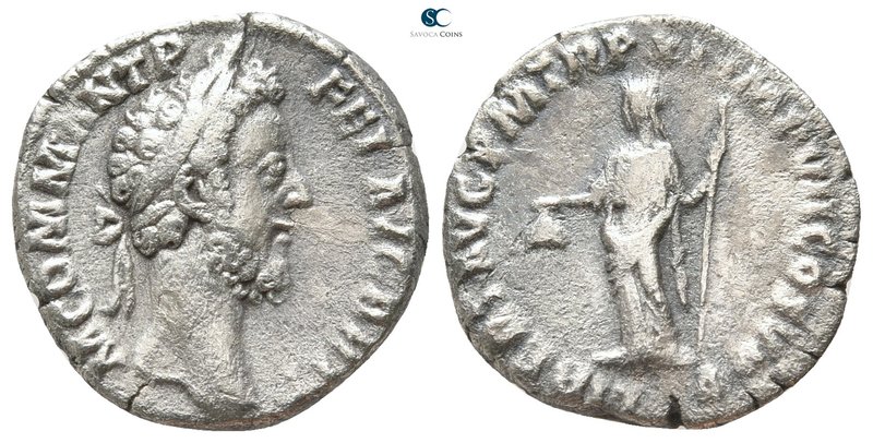 Commodus AD 180-192. Rome
Denarius AR

18mm., 2,48g.



very fine