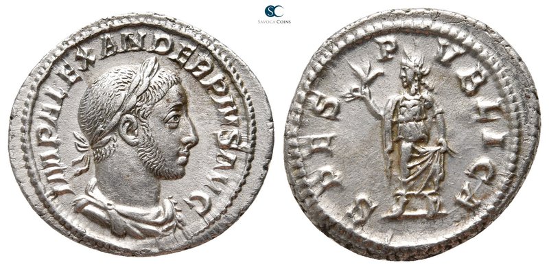 Severus Alexander AD 222-235. Rome
Denarius AR

21mm., 2,99g.



good ver...