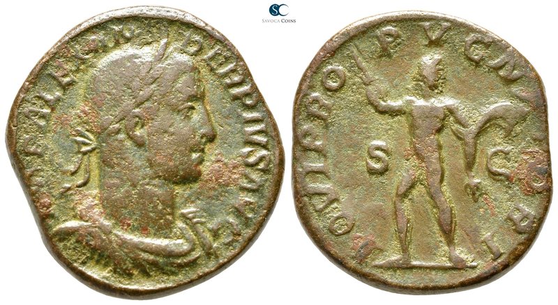 Severus Alexander AD 222-235. Rome
Sestertius Æ

30mm., 18,78g.



very f...