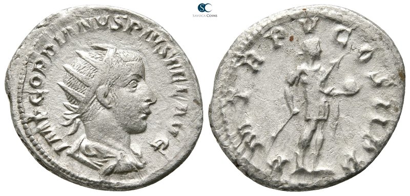 Gordian III. AD 238-244. Rome
Antoninianus AR

23mm., 3,42g.



very fine