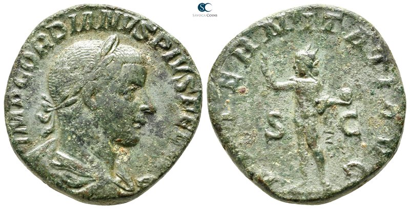 Gordian III. AD 238-244. Rome
Sestertius Æ

27mm., 19,90g.



very fine