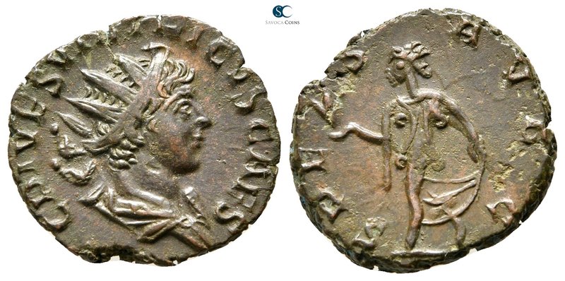 Tetricus II. Caesar AD 273-274. Treveri
Antoninianus Æ

18mm., 2,76g.



...