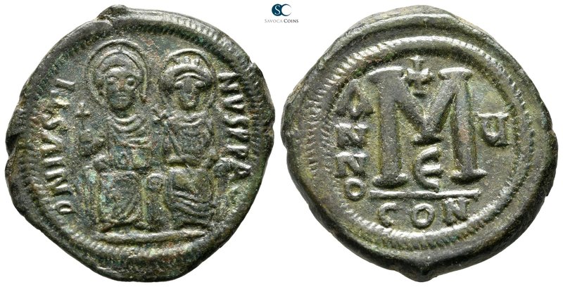 Justin II and Sophia AD 565-578. Constantinople
Follis Æ

30mm., 12,99g.

...