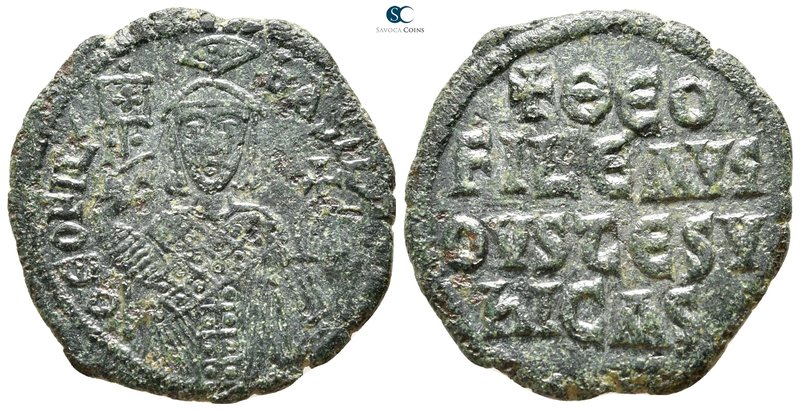 Theophilus AD 829-842. Constantinople
Follis Æ

28mm., 7,27g.



very fin...