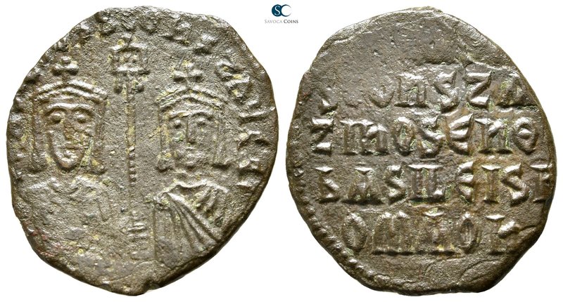 Basil I the Macedonian, with Constantine. AD 867-886. Constantinople
Follis Æ
...