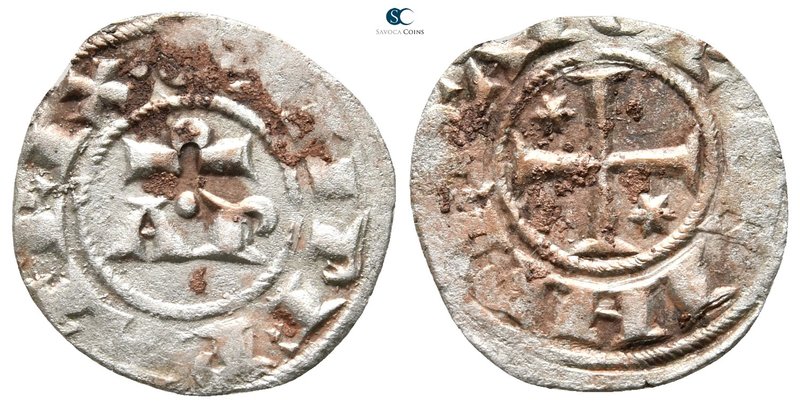 Enrico VI and Costanza AD 1194-1196. Sicily, Brindisi
Denaro BI 

17mm., 0,71...