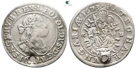 Austria. Kremnica. Leopold I AD 1657-1705. 6 Kreuzer AR 1673