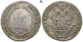 Austria. Kremnica. Franz II AD 1792-1806. 20 Kreuzer AR