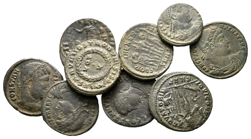 Lot of ca. 10 roman bronze coins / SOLD AS SEEN, NO RETURN!

very fine