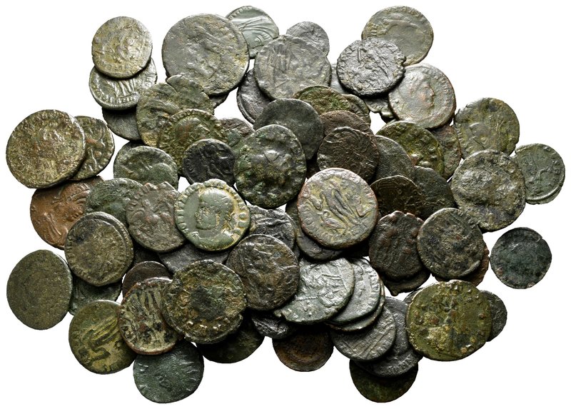 Lot of ca. 80 late roman bronze coins / SOLD AS SEEN, NO RETURN!

fine