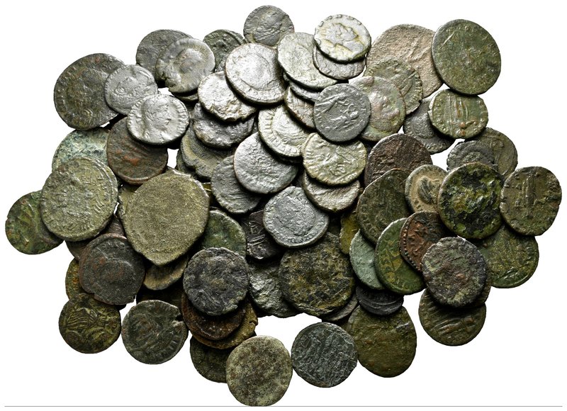 Lot of ca. 100 late roman bronze coins / SOLD AS SEEN, NO RETURN!

fine