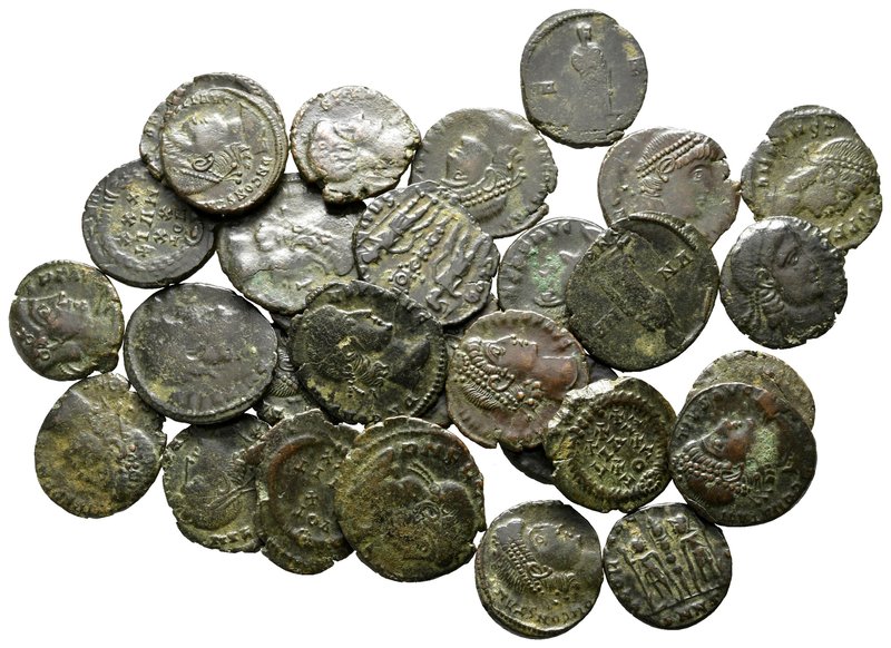 Lot of ca. 30 late roman bronze coins / SOLD AS SEEN, NO RETURN!

very fine