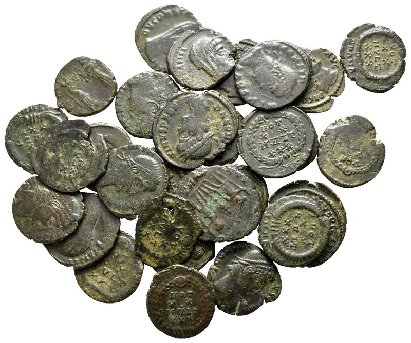 Lot of ca. 30 late roman bronze coins / SOLD AS SEEN, NO RETURN!

very fine